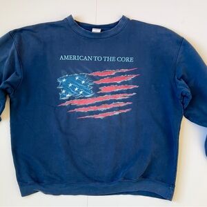American to the Core Blue Sweatshirt